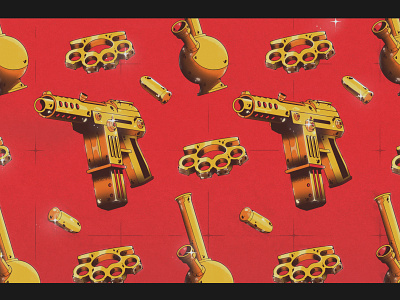 Gangsta bong gang gangster gun illustraion knuckles pattern vector weapon