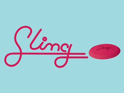 Sling App Logo brand branding disc frisbee logo mark script