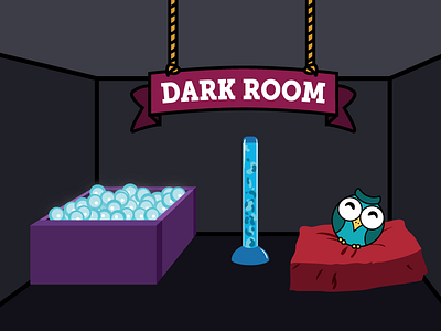 Hoot Studio Darkroom animation dark hoot illustration owl room