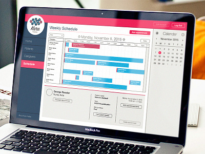 Schedule Dashboard - WIP dashboard design health care mockup uxd