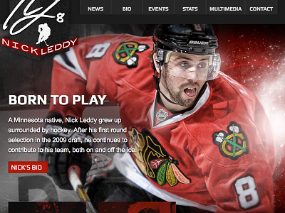 Nick Leddy Player Website hockey nhl photo illustration sport ngin sports web
