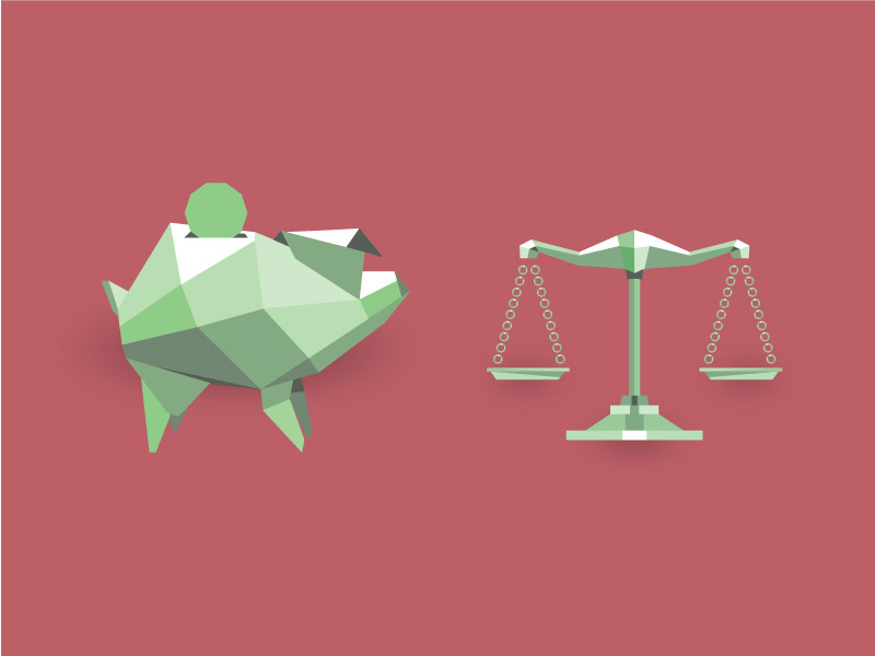 Low Poly Finance Icons low poly piggy bank balance scale investment pig polygon illustration finance money freelance