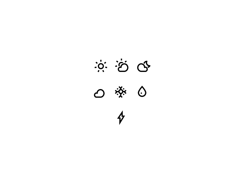 Weather Icons app illustration iconography icon weather