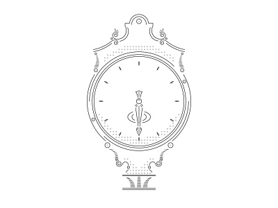 Ellicott City Strong clock ellicott city illustration linear maryland outline time