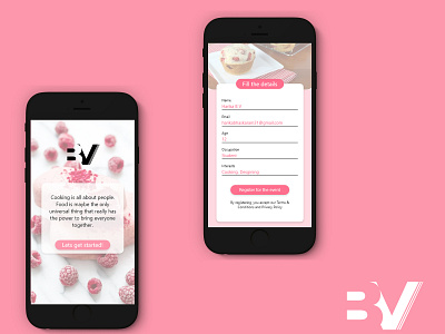 Event Registration form dailyui design food registration form ui
