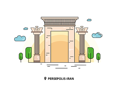 Persepolis | IRAN digitalart flat illustration flatdesign illustration iran irsodeh palace persepolis persian persian palace shiraz vector