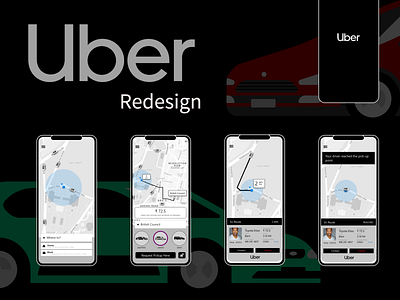 Uber App Design adobexd design illustration invisionstudio ui ui design vector