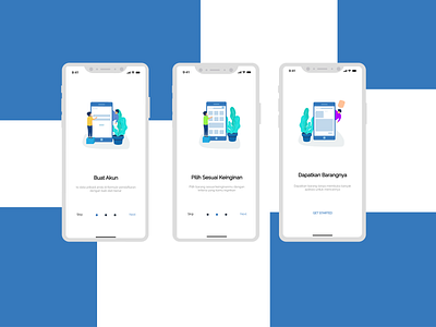 Onboarding Screen : Search Box app illustration iphone x ui ux
