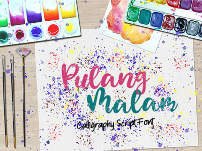 Pulang Malam - Calligraphy Script Font branding community design font font design handlettering handmade illustration lettering typography