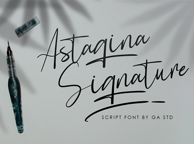 Astagina Signature - Free Font beautifull branding font font design free freebies handlettering handmade landingpage lettering typography website design wedding card