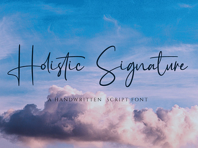 Holistic Signature - A Handwritten Script Font