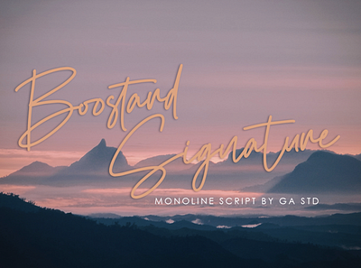 Boostard Signature - Monoline Script Font beautifull branding design font design handmade illustration invitations lettering logo monoline product signature typography ui wedding