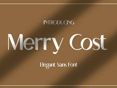 Merry Cost - Elegant Sans Font beautifull branding clasic design elegant font design handmade illustration logo modern product sans font sans serif serif typography wedding