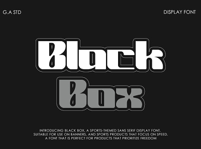 Black Box 7 segment beautifull branding display font design handmade playfair typography