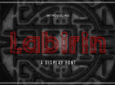 Labirin - A Display Font 2019 beautifull branding font design illustration logo typography