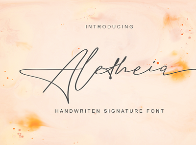 Aletheia | A Handwritten Signature Font 2019 beautifull branding community font design handlettering handmade illustration lettering typography