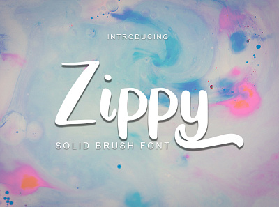 Zippy - Solid Brush Font adobe illustrator beautifull branding brush calligraphy corporate cover design display elegant font font design handletterd handlettering handmade handwriting header hot typography vector