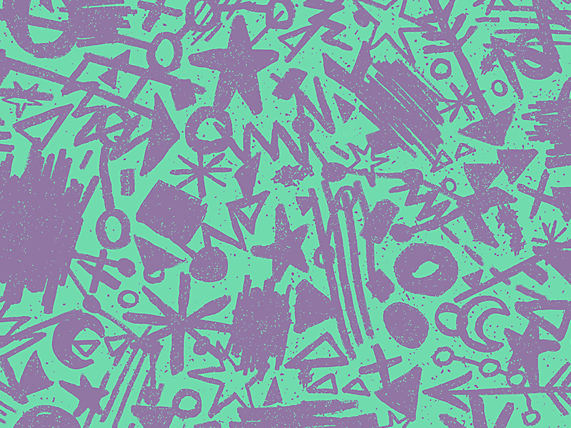 Synapses vintage color retro design art abstract drawing doodle collage pattern