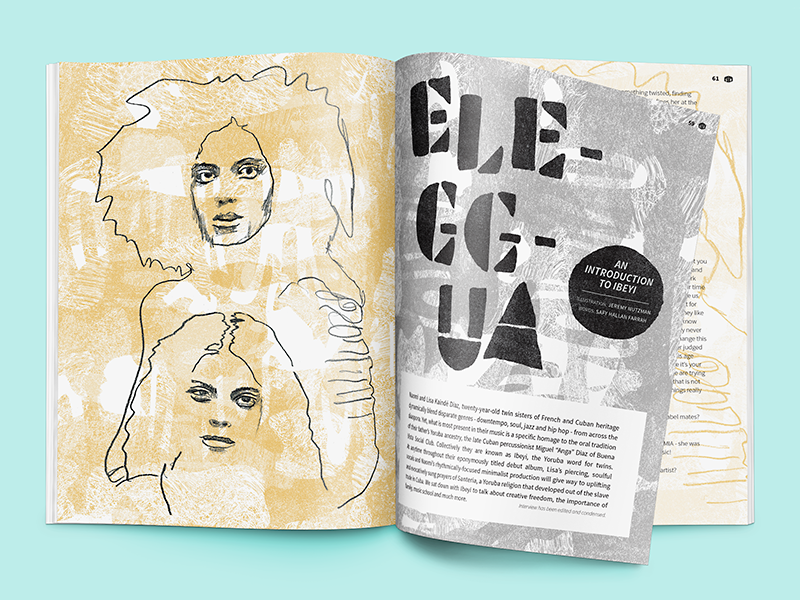 Layout, Pattern & Typography for Greenroom Magazine design publication type print interview music magazine graphic design abstract pattern custom typography editorial
