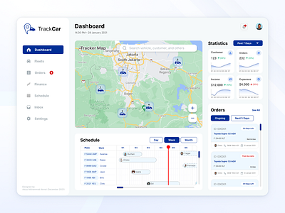 TrackCar Rental Car System Design - UI/UX Design Test Pintap