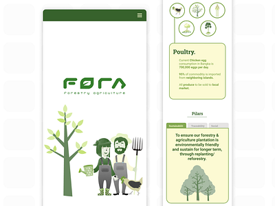 Fora Indonesia Landing Page - Mobile UI/UX Design 2 agriculture app application design design ui ux web design