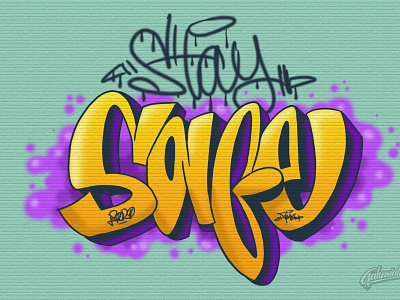 STAY SAFE GUYS art artworks bombing culture designs digital illustration font graffiti illustration lettering lettering art street art tag typography vector visual art