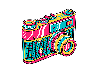 90's Vibe - Camera Vector Illustration camera design digital equipment graphic illustration isolated photo photograph photography technology vector