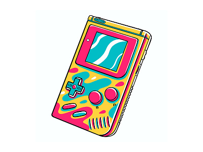 90's Vibe - Game Boy Vector Illustration boy cartoon character console design fun game gaming icon illustration play vector