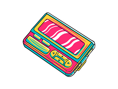 90's Vibe - Pager Vector Illustration