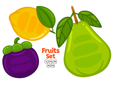 Fruits Set Vector Illustration #03