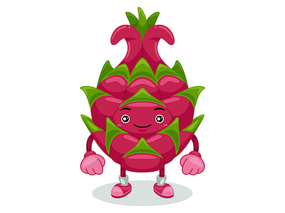 Dragonfruit Character Vector