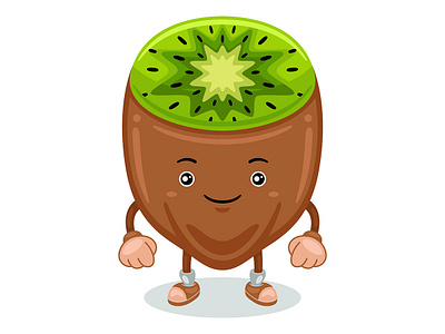 Kiwi Character Vector cartoon character food fresh fruit funny green healthy illustration kiwi sweet vector