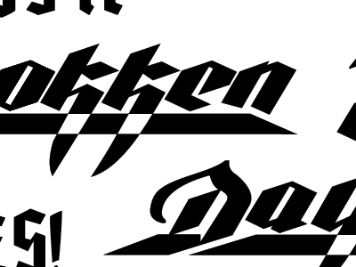 Rokken Like Dokken blackletter metal