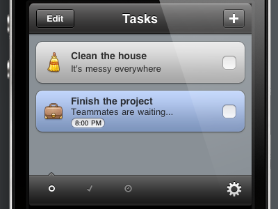 New Task Eater UI iphone task eater taskeater to-do todo