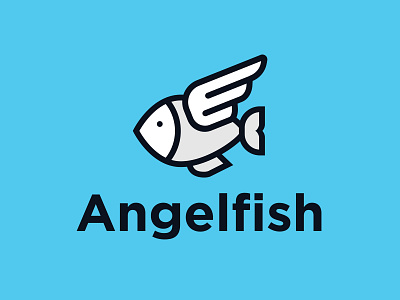 ANGELFISH - Logo Design branding design flat graphic design icon identity illustration illustrator logo minimal vector