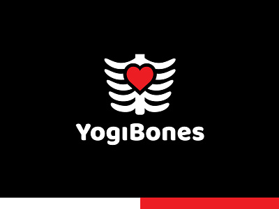 YOGI BONES - Logo Design branding business logo company logo flat icon identity logo logo design logo designer logotype minimal modern logo simple logo typography yoga yoga center yoga class