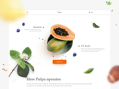 Pulpa - Fresh and Authentic Fruits clean ecommerce fruit fruits landing minimal ui ux website