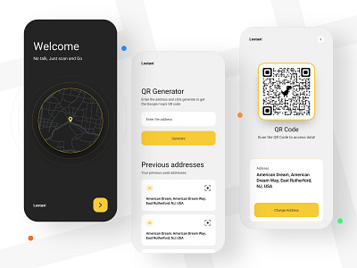 Los Taxi - QR Code Generator adobe xd app application clean design figma minimal mobile modern qr code taxi ui ux