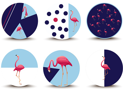 Coaster Flamingos