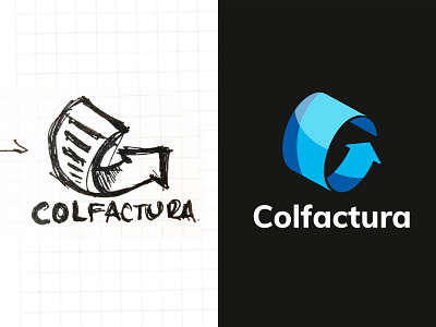 Colfactura: Electronic billing app branding design logo sketch ui ux vector