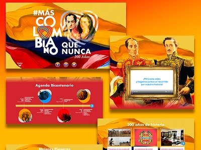 Landing Page Bicentennial Independence of Colombia 2019 landing design landing page landingpage uidesign visual design webdesign