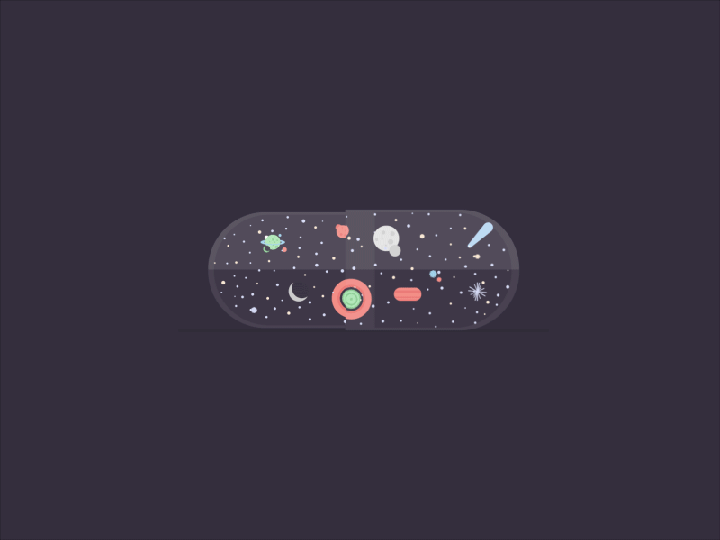 Space Capsule animation space pun after effects motion design motion graphics