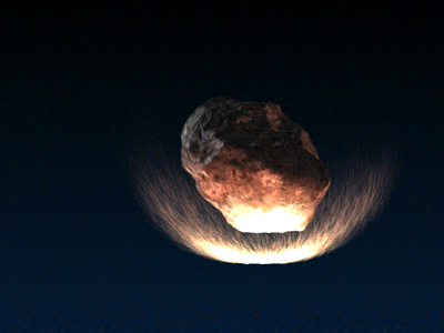 Asteroid Reentry after effects animation asteroid atmosphere motion design motion graphics particles reentry space