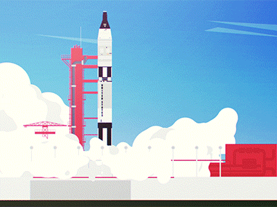 Gemini Launch after effects animation gemini launch liftoff motion design rocket space