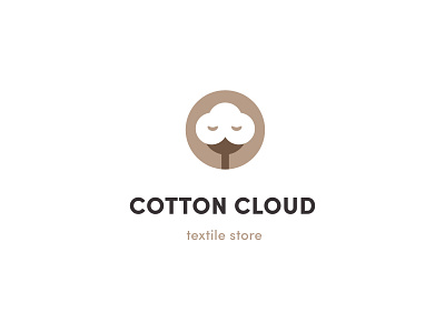 Cotton Cloud - Logo Template branding cloud cotton design good night logo pillow sleep templates textile vector