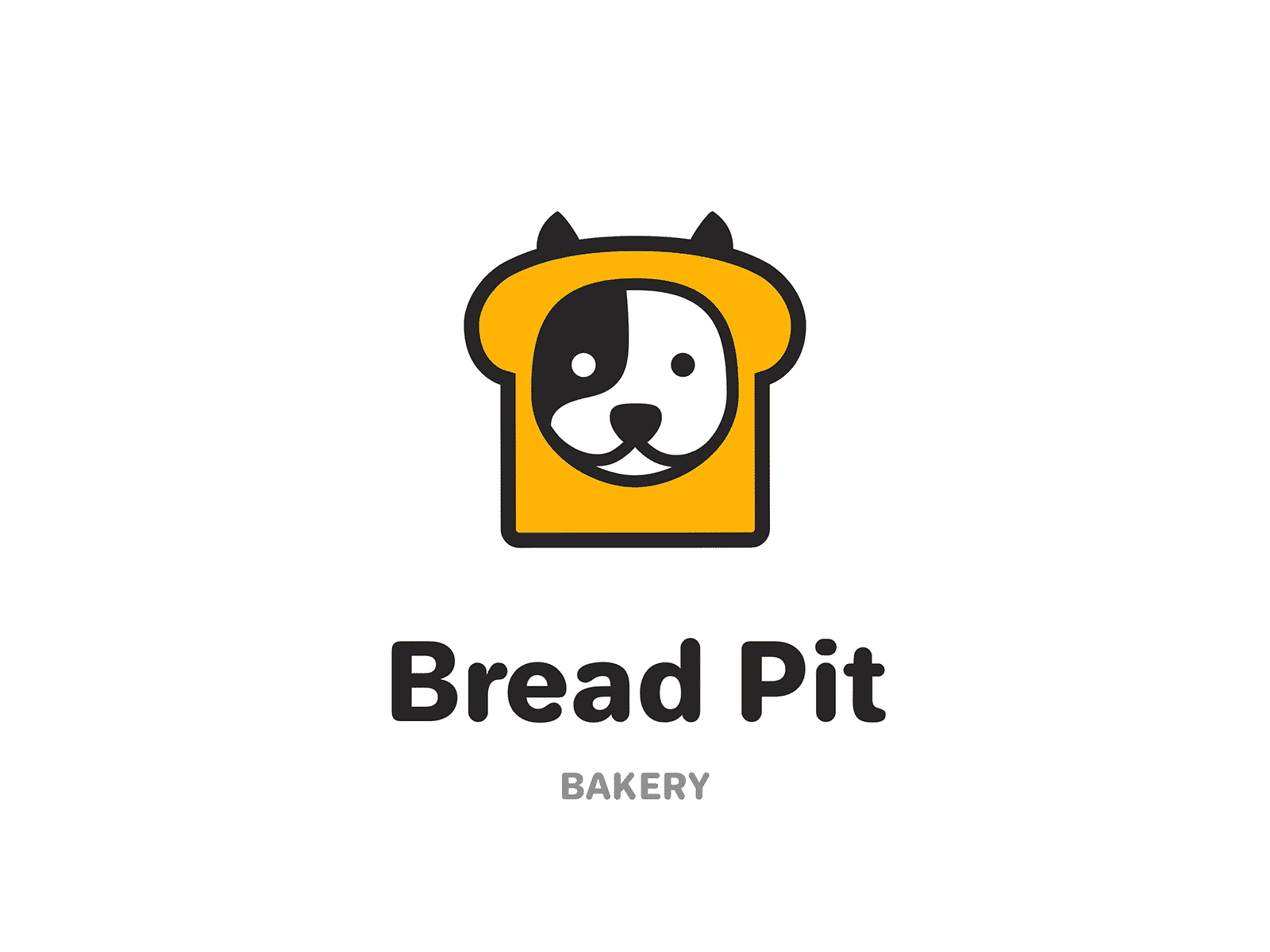 Bread Pit - Logo Template animation bakery brad pitt branding bread design dog fake3d illustration logo logofeed pitbull template templates vector
