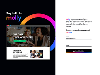 Molly WordPress Theme Landing Page