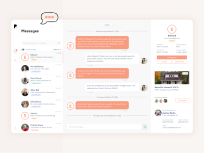 Polly Dashboard agents airbnb chat conversations dashboard design desktop figma guests handdraw hosting hosts interface productdesign travel ui ux