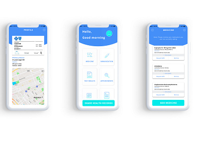 HEALTH RECORDS APP app design figma healthapp healthcare interaction design principle procreate productdesign ui ux