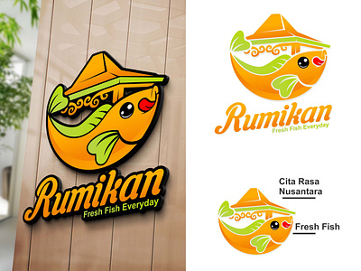 Rumika Logo Design branding design fish fish logo illustration logo logo design logo designer logo fish logodesign logos logotype vector